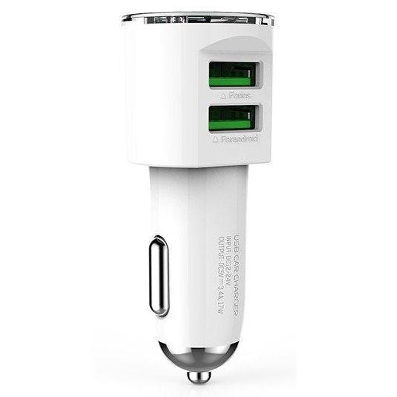 شارژر فندکی LDNIO DL-C29 + کابل آیفونی