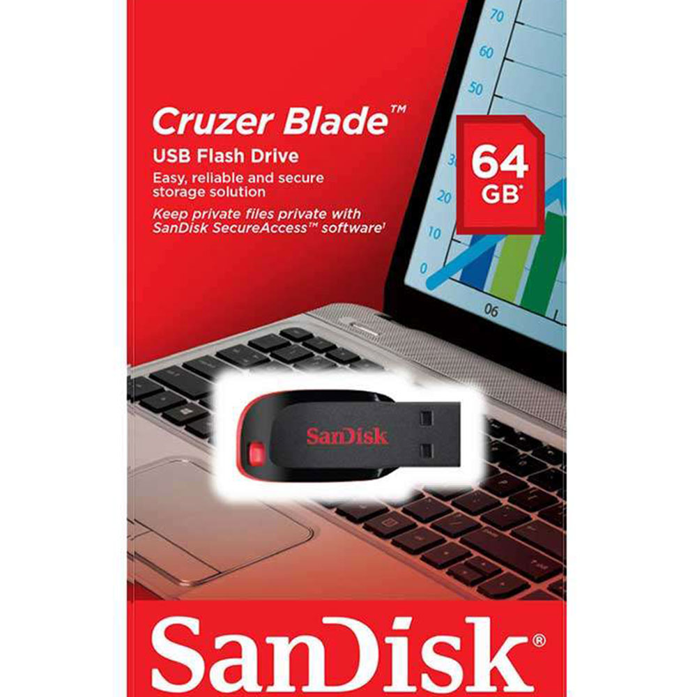 فلش 64 گیگ سن دیسک SanDisk Cruzer Blade