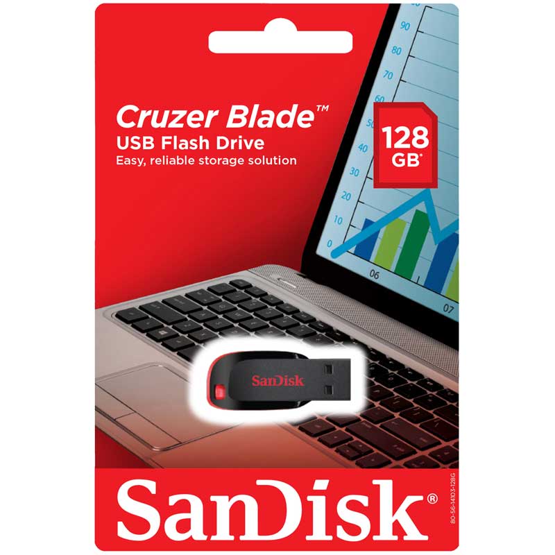 فلش 128 گیگ سن دیسک SanDisk Cruzer Blade