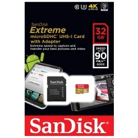 رم میکرو 32 گیگ سن دیسک SanDisk Extreme U3 90MB/s + خشاب