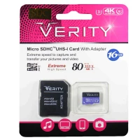 رم میکرو 16 گیگ وریتی Verity Micro U3 80MB/S + خشاب