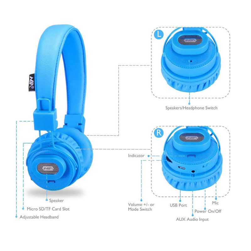 هدفون نیا بلوتوثی و رم خور NIA X5SP دارای اسپیکر + اپلیکیشن