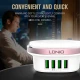 شارژر 4 پورت الدینیو LDNIO A4406 4.4A 22W + چراغ LED