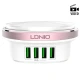 شارژر 4 پورت الدینیو LDNIO A4406 4.4A 22W + چراغ LED