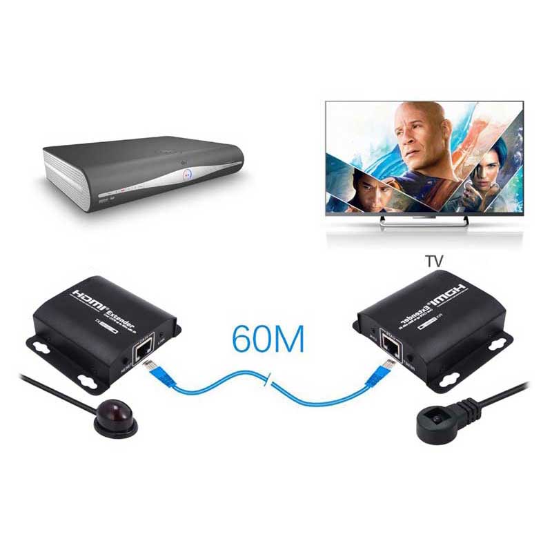 افزایش دهنده طول K-net HDMI 60m + ریموت