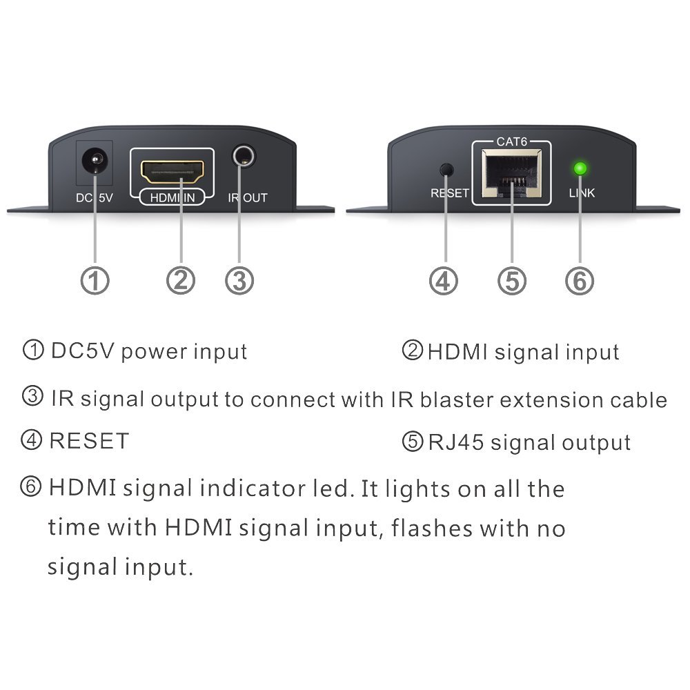 افزایش دهنده طول K-net HDMI 60m + ریموت