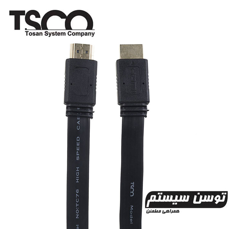 کابل تسکو فلت TSCO HDMI TC-70 3D 4K 1.5m