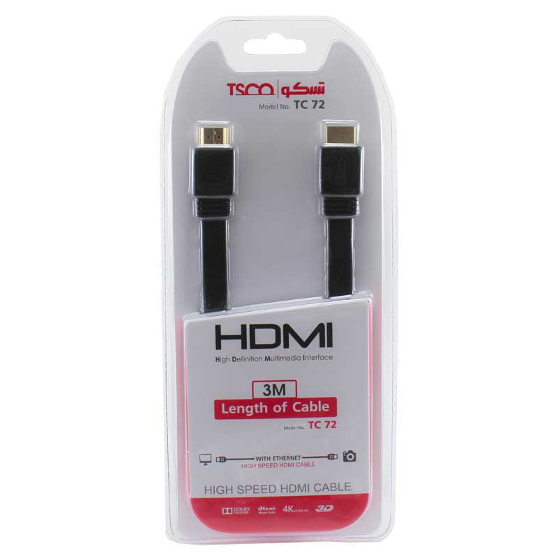 کابل تسکو فلت TSCO HDMI TC-72 3D 3m