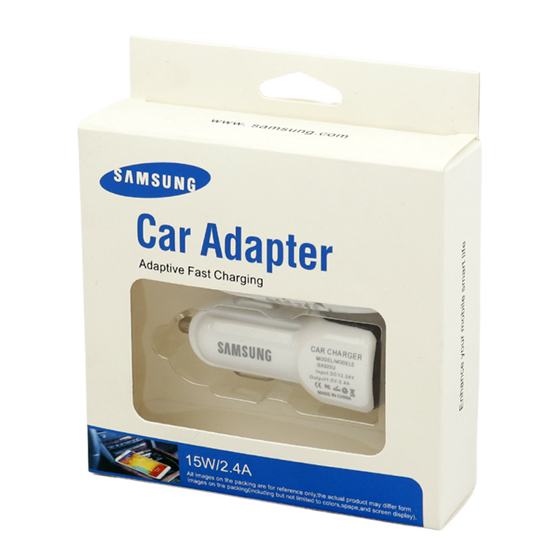 شارژر فندکی فست شارژ Samsung 2.4A 15W + کابل میکرو یو اس بی