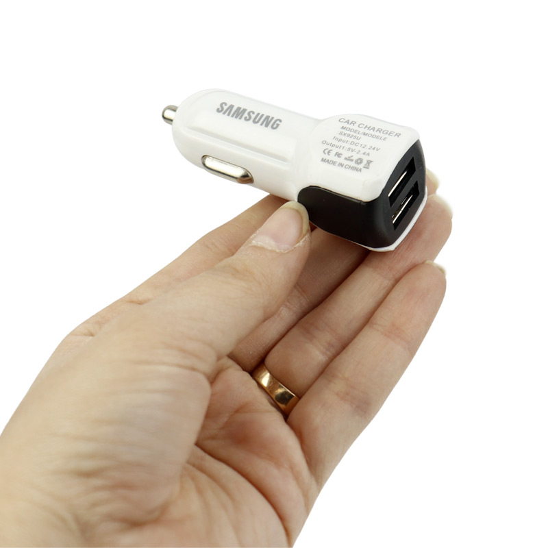 شارژر فندکی فست شارژ Samsung 2.4A 15W + کابل میکرو یو اس بی