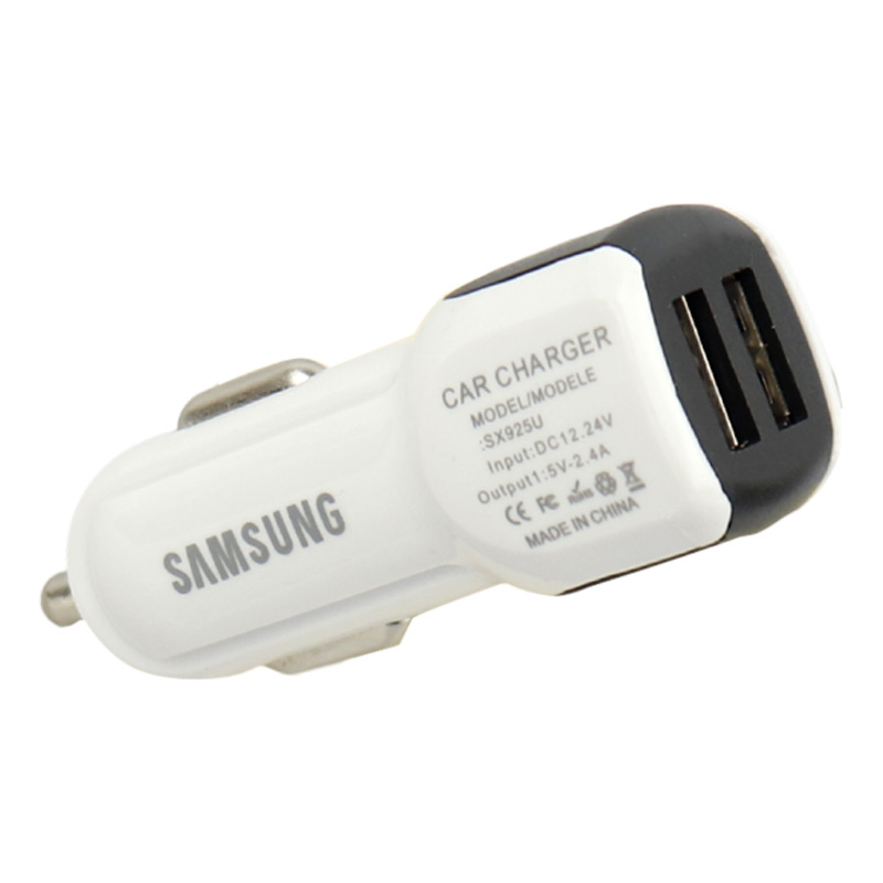 شارژر فندکی فست شارژ Samsung 2.4A 15W + کابل میکرو یو اس بی