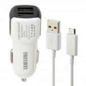 شارژر فندکی فست شارژ Samsung 2.4A 15W + کابل میکرو یو اس بی