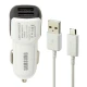 شارژر فندکی فست شارژ Samsung 2.4A 15W + کابل میکرو یو اس بی