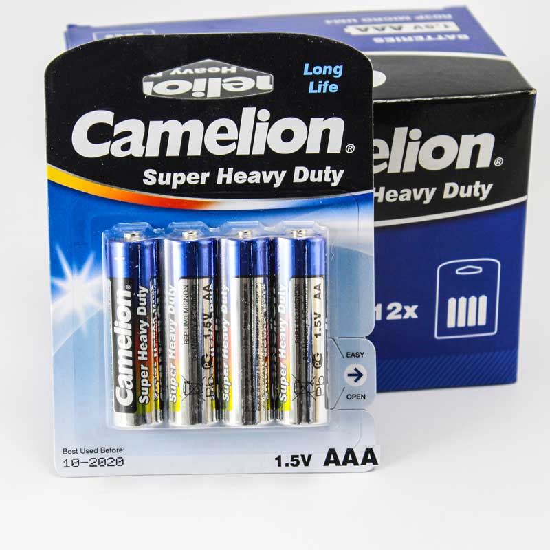 پک 12*4 باتری نیم قلمی Camelion Super Heavy Duty R6P AAA