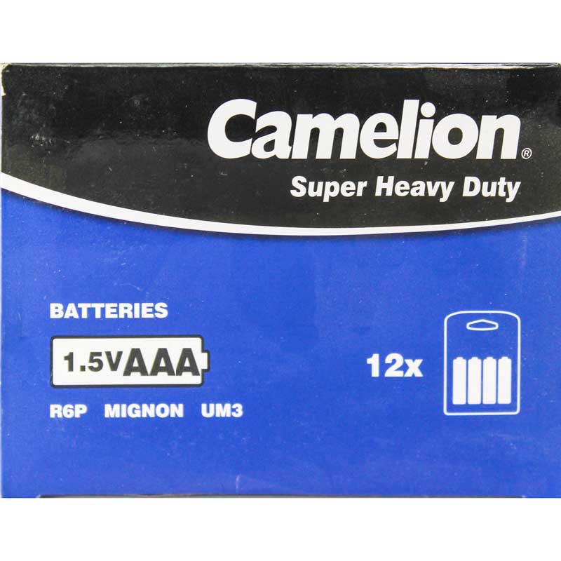 پک 12*4 باتری نیم قلمی Camelion Super Heavy Duty R6P AAA