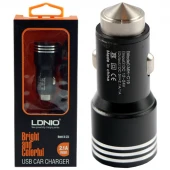 شارژر فندکی LDNIO DL-C25 + کابل میکرو یو اس بی