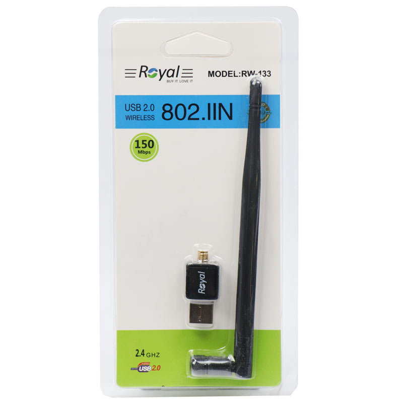 کارت شبکه بی سیم آنتن دار Royal RW-133 150Mbps