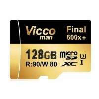 رم میکرو 128 گیگ ویکومن Vicco man U3 90MB/s + خشاب