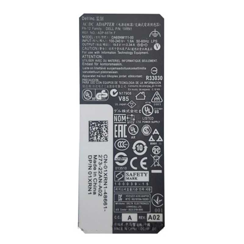 شارژر لپ تاپ DELL 19.5V 3.34A سر هشت ضلعی