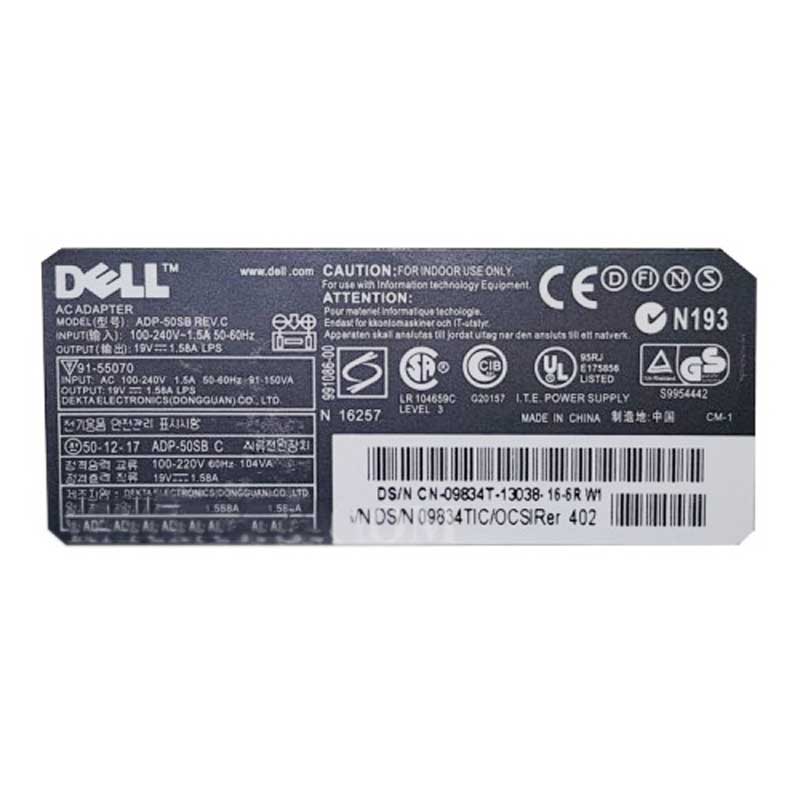 شارژر لپ تاپ Dell 19V 1.58A