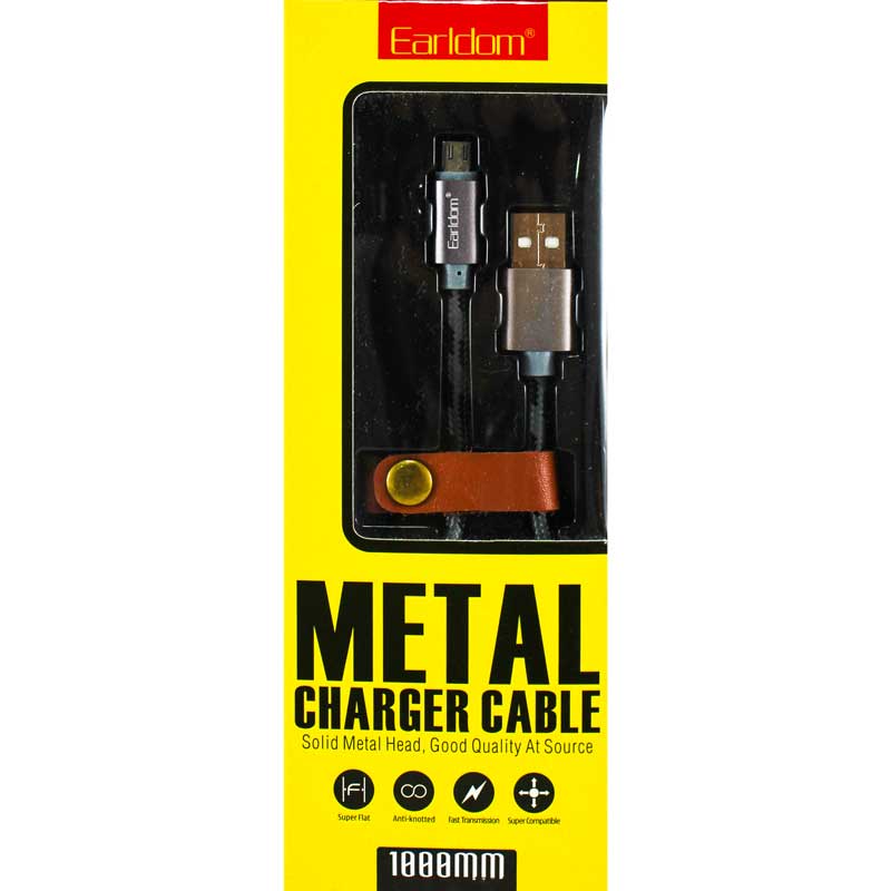 کابل میکرو یو اس بی EARLDOM Metal 1m