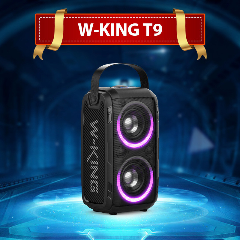 اسپیکر بلوتوثی رم و فلش خور W-KING T9 80W + میکروفن و ریموت کنترل
