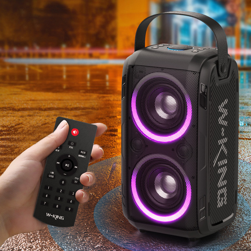 اسپیکر بلوتوثی رم و فلش خور W-KING T9 80W + میکروفن و ریموت کنترل