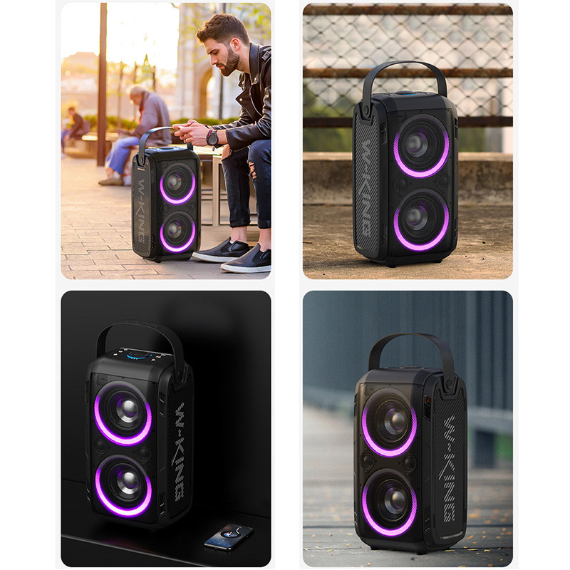 اسپیکر بلوتوثی رم و فلش خور W-KING T9 80W + میکروفن و ریموت کنترل