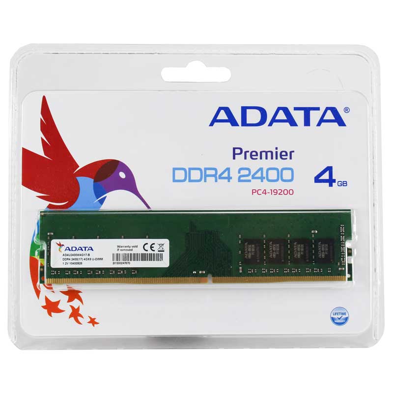 رم کامپیوتر Adata Premier DDR4 4GB 2400MHz CL15 Single