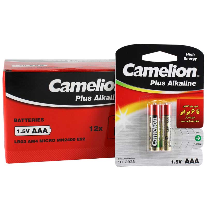 پک 12*2 باتری نیم قلمی Camelion Plus Alkaline AAA