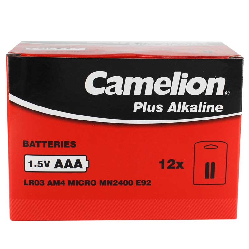 باتری دوتایی نیم قلمی کملیون Plus Alkaline LR03 AM4