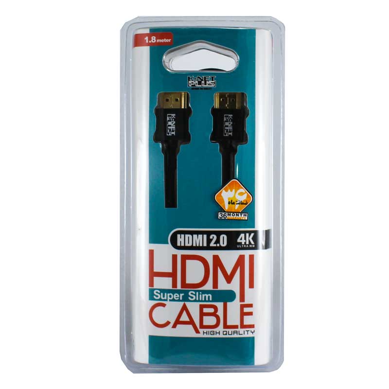 کابل HDMI 2.0 4K کی نت پلاس Super Slim طول 1.8 متر