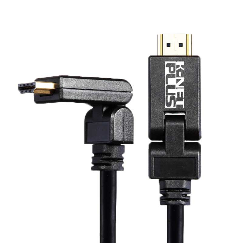 کابل دو سر خم HDMI 2.0 4K کی نت پلاس K-NET Plus طول 1.8 متر