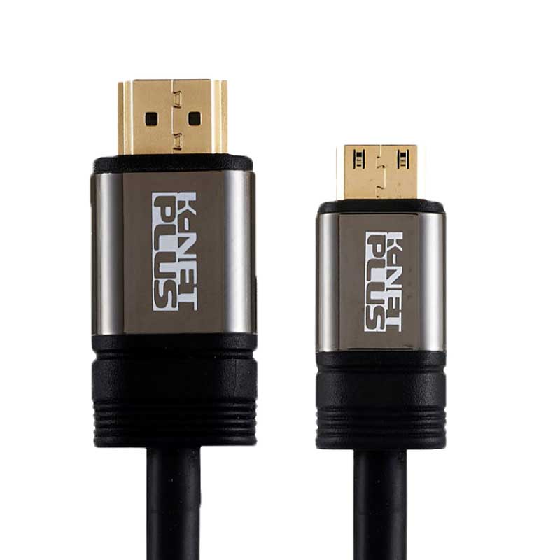 کابل تبدیل HDMI به mini HDMI 2.0 4K کی نت پلاس K-NET Plus طول 1.8 متر