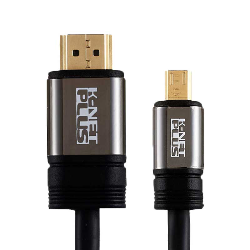 کابل تبدیل HDMI به micro HDMI 2.0 4K کی نت پلاس K-NET Plus طول 1.8 متر