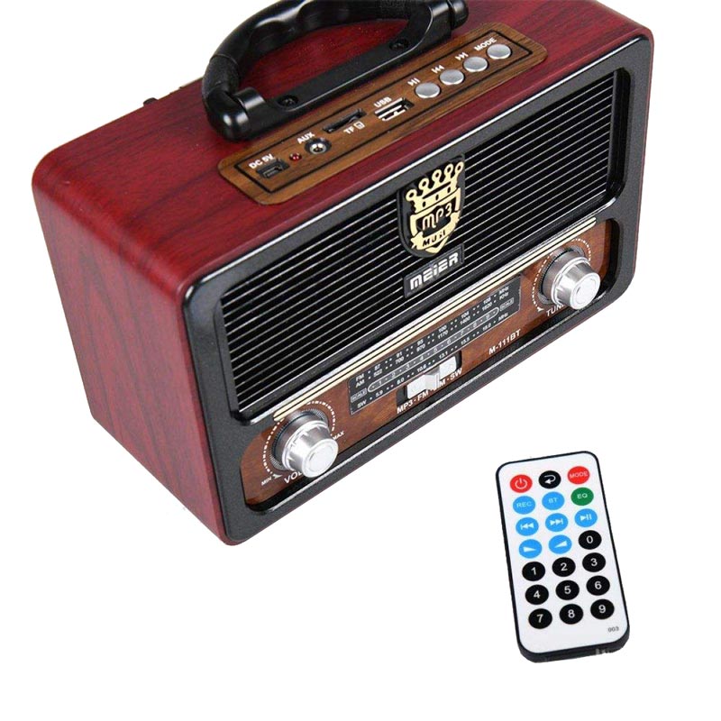 رادیو اسپیکر بلوتوثی رم و فلش خور Meier M-111BT + ریموت کنترل