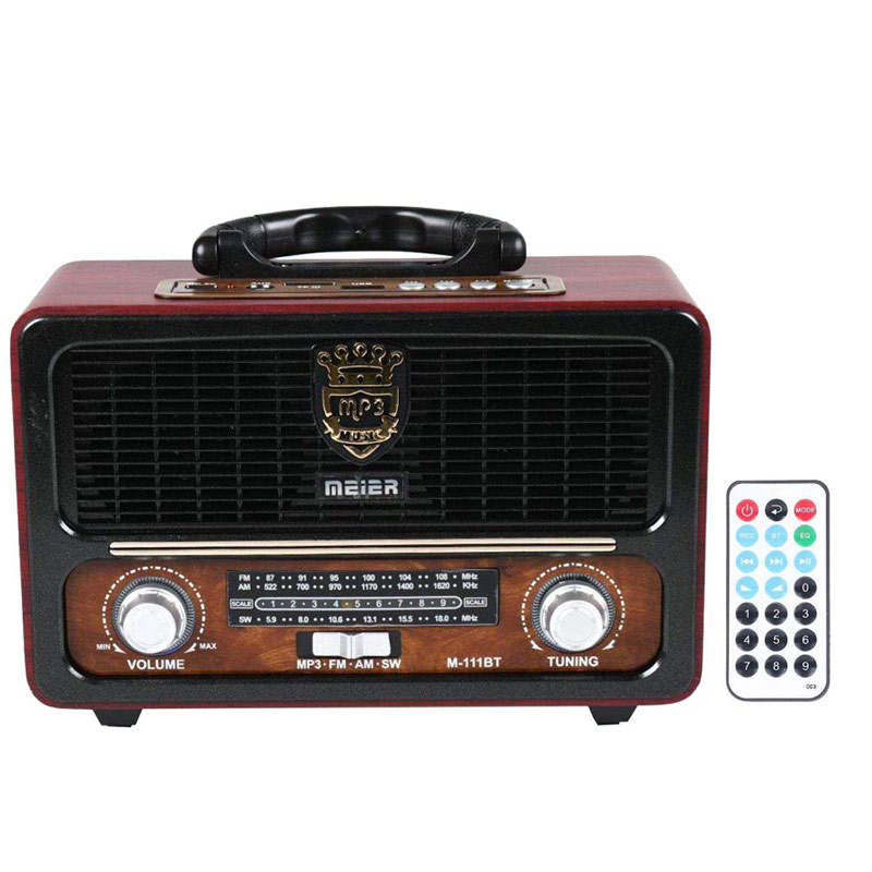 رادیو اسپیکر بلوتوثی رم و فلش خور Meier M-111BT + ریموت کنترل