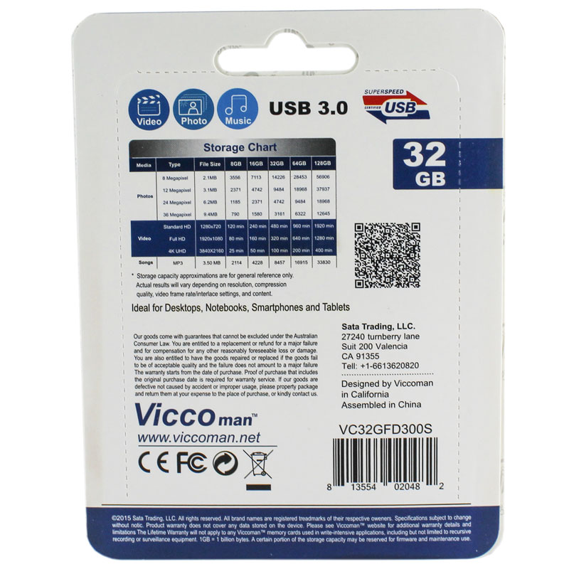 فلش ۳۲ گیگ ویکومن Vicco VC300 USB3.0