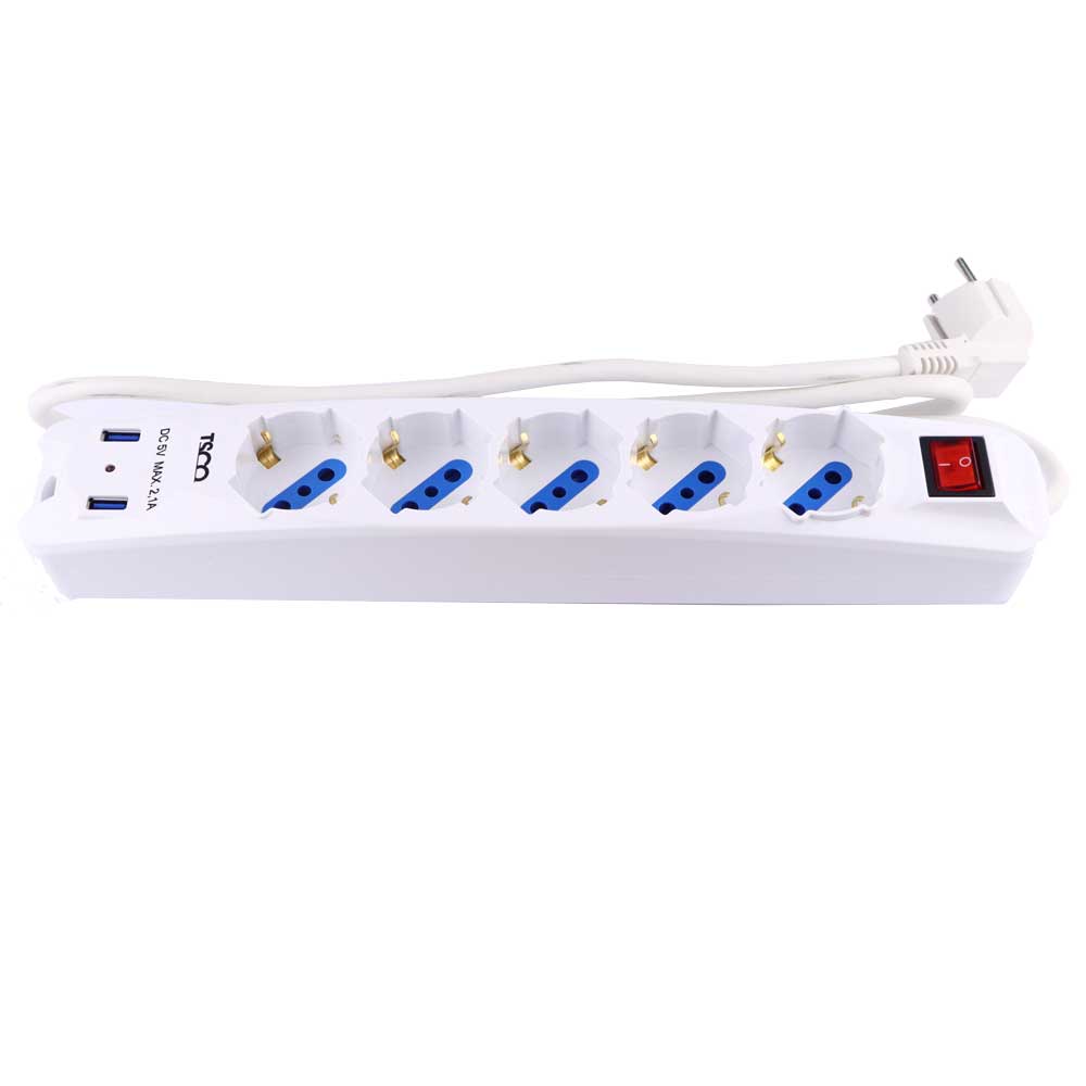 چند راهی 5 خانه برق + شارژر 2 پورت TSCO tps 534U