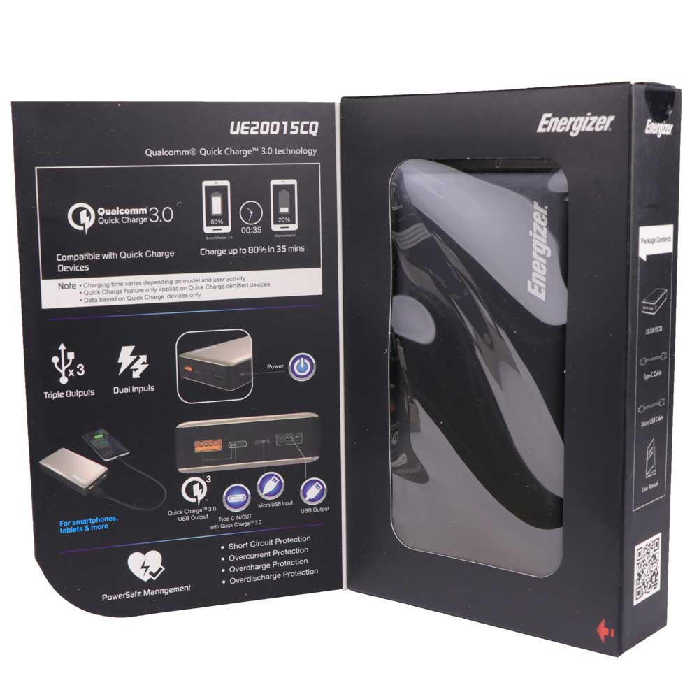 پاور بانک 20000 انرجایزر Energizer UE20015 CQ مشکی