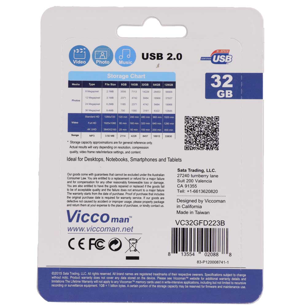 فلش 32 گیگ ویکومن Vicco VC223 B