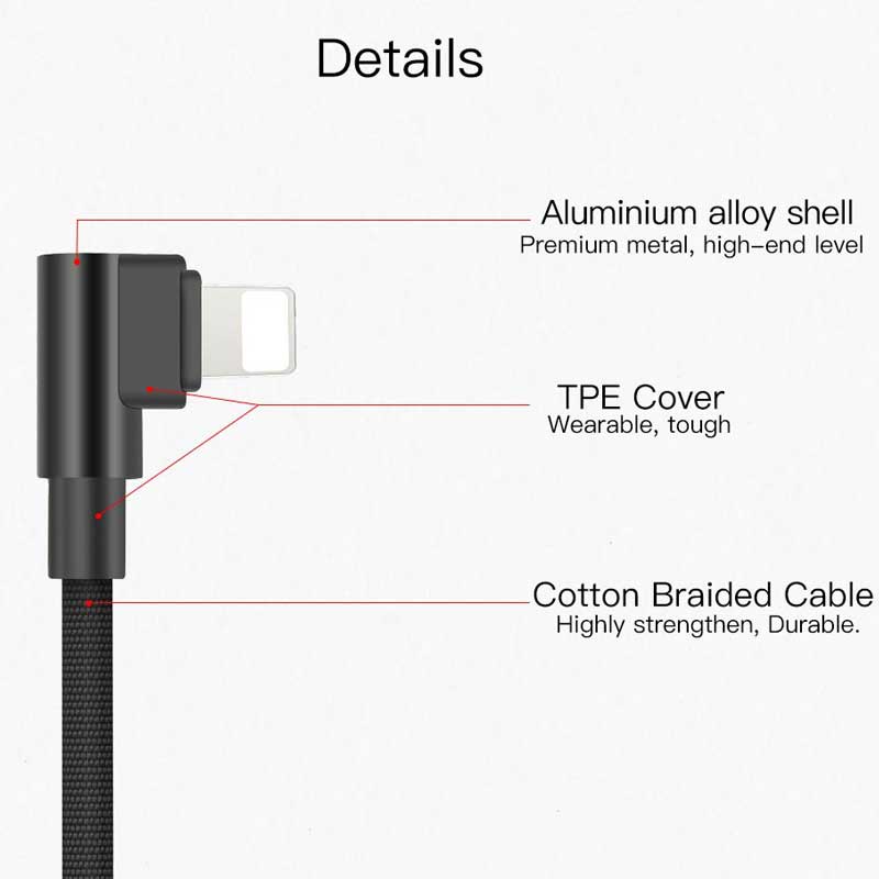 کابل میکرو یو اس بی سر کج Yesido CA-13
