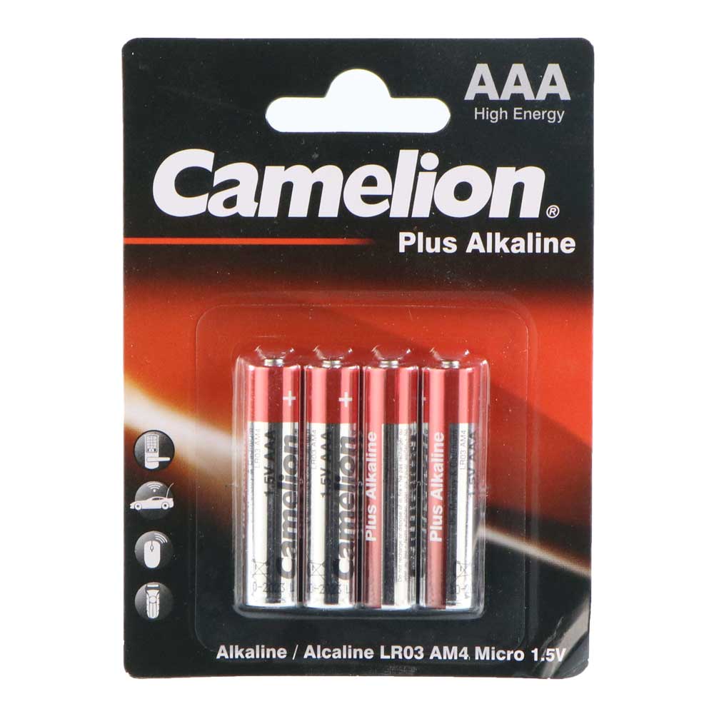 باتری چهارتایی نیم قلمی Camelion Plus Alkaline 1.5V AAA