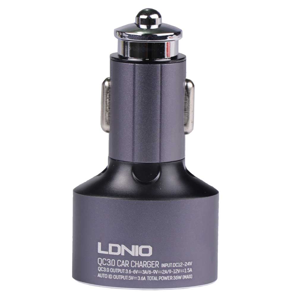 شارژر فندکی LDNIO C703Q Fast + کابل Type-C
