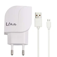 شارژر دیواری فست شارژ Uplus UP-003 2Port 2.4A QC2.0 + کابل میکرو یو اس بی