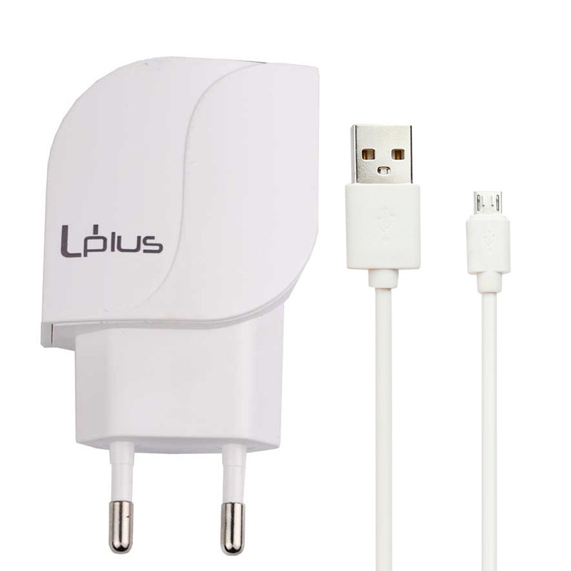 شارژر دیواری فست شارژ Uplus UP-003 2Port 2.4A QC2.0 + کابل میکرو یو اس بی