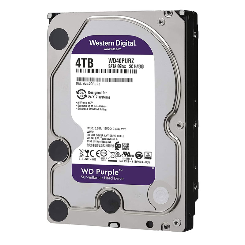 هارد اینترنال وسترن دیجیتال Western Digital purple 4TB WD40PURX