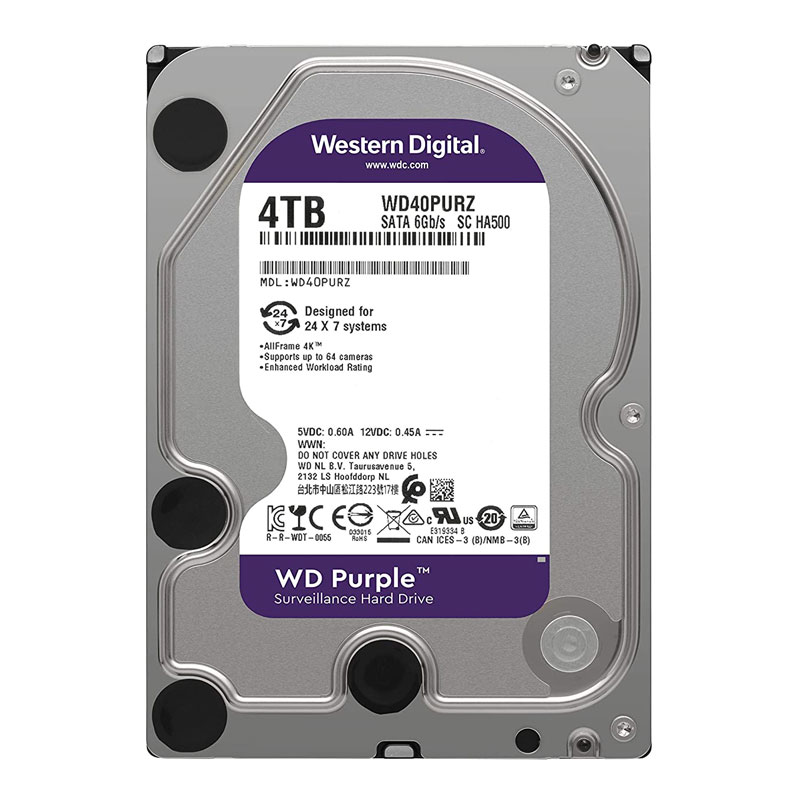 هارد اینترنال وسترن دیجیتال Western Digital purple 4TB WD43PURZ
