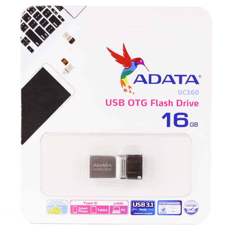 فلش 16 گیگ ای دیتا ADATA UC360 OTG USB3.1
