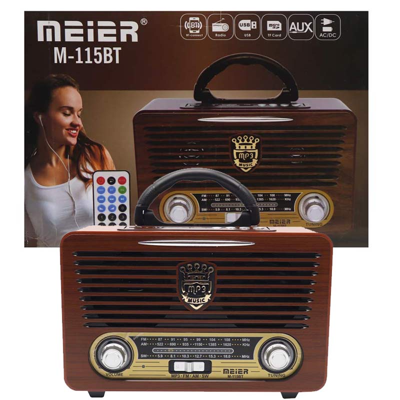 رادیو اسپیکر بلوتوثی رم و فلش خور Meier M-115BT